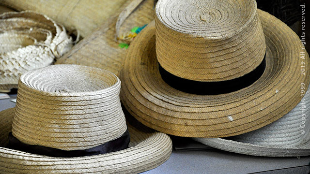 Traditional hats of the French from St. Barths