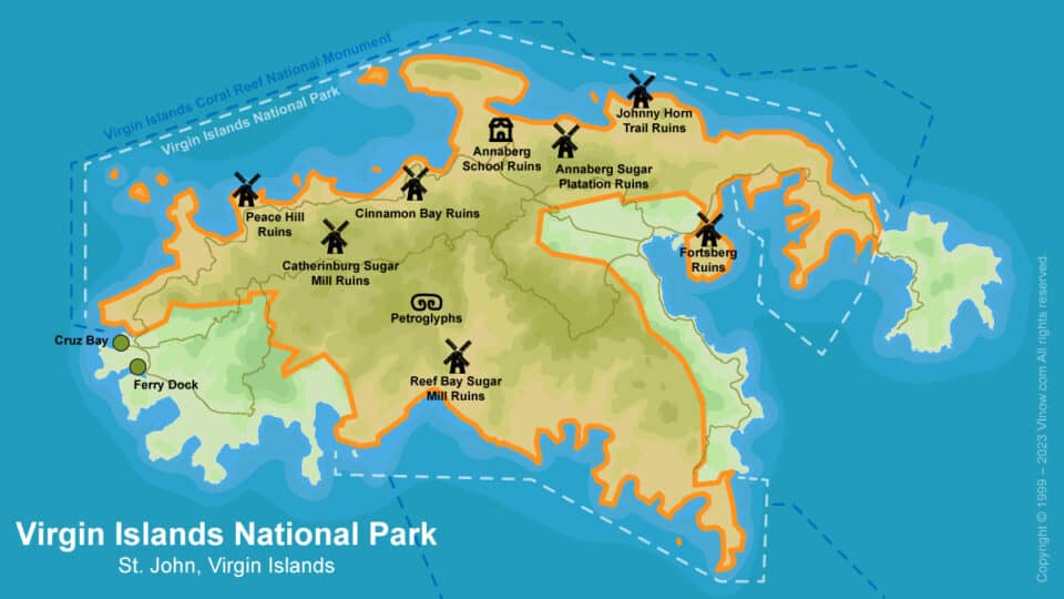 St. John, Virgin Islands National Park Borders